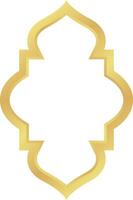 Dome with Rectangle Circle Gold Gradient Oriental Style Islamic Frame Arches with Modern Boho Mosque Dome for Window vector