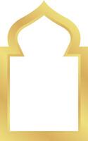 Dome with Rectangle Gold Gradient Oriental Style Islamic Frame Arches with Modern Boho Mosque Dome for Door vector