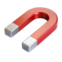 3D Rendered Red Horseshoe Magnet png