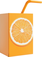 orange juice box with straw png
