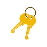 Keys with label. isolated objects vector