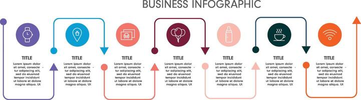 Business infographic in multiple stages vector