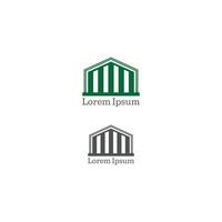 Minimalist Institutional Logo with Bold Pillar Architecture Symbol vector