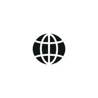Minimalist Globe Icon Representing Global Connectivity and Internet Access vector