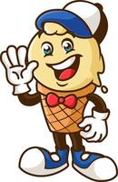 The Happy Ice Cream Cone Character vector