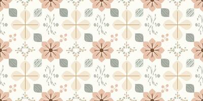 The Cute and Elegant Geometric Floral Spring Designs with a Modern and Minimalist Touch in a Seamless Pattern vector