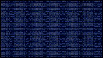 A colorful abstract design featuring a dense arrangement of binary code. The digital numbers create a visually striking pattern, emphasizing technology and data. video