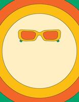 Design template eyeglass unique design retro vector