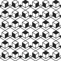 Geometric Cube Pattern vector