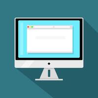 Computer Cyberspace Website Internet - Flat Icon Color Illustration vector
