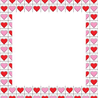 Cute frame with hearts