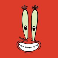 Mr. Crab Red Background vector