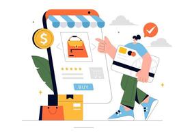E-commerce Website and Online Payment System Concept vector