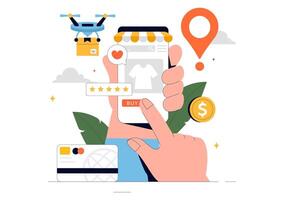 Digital Marketplace and E-commerce Sales Process Design vector