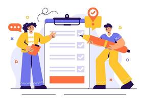 Career Advancement Illustration with New Job Opportunities and Hiring Process vector