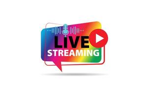 Vibrant Live Streaming Icon for Online Events. Live Streaming Broadcast. vector