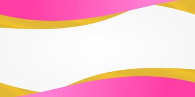 Pink gradient color background with gold lines. Free copyspace area template design. vector