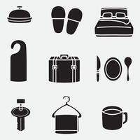 set of hotel good for icon, element design, silhouette design, etc vector