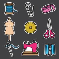 set of tailor good for sticker, element design, badge, icon, etc vector