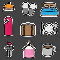set of hotel good for sticker, badge, element design, icon, etc vector