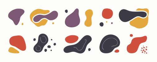Organic shape, abstract doodle art, hand-drawn trendy design element vector