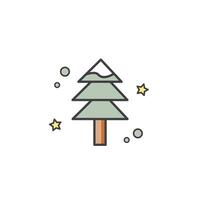 Pine tree icon vector