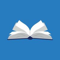 Open Book Design with Blue Background vector