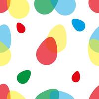 Seamless pattern of Easter bright eggs on a transparent background vector
