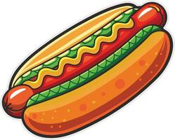 Ultimate Loaded Hotdog Available on EPS File vector