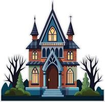 Haunting Gothic House Available on EPS File vector