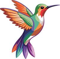 Majestic Hovering Hummingbird Available on EPS File vector