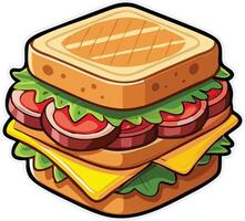 Tasty Sandwich Available on EPS File vector