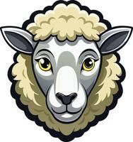 Gentle Sheep Head Available on EPS File vector