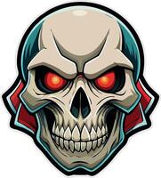 Grim Skull Available on EPS File vector