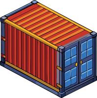 Stacked Shipping Container Available on EPS File vector
