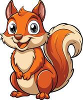 Energetic Squirrel Head Available on EPS File vector