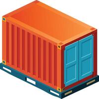 Rustic Shipping Container Available on EPS File vector