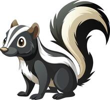 Charming Skunk Available on EPS File vector