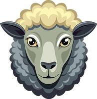Rustic Sheep Head Available on EPS File vector