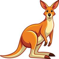 Proud Kangaroo in the Desert Available on EPS File vector