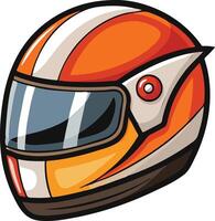 Racing Style Motorcycle Helmet Available on EPS File vector