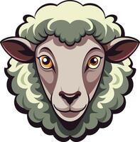 Charming Sheep Head Available on EPS File vector