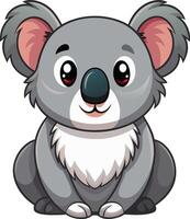 Curled-Up Koala Resting in Eucalyptus Available on EPS File vector