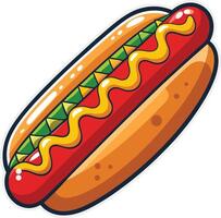 Classic Street Hotdog Available on EPS File vector