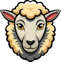 Farm Sheep Head Available on EPS File vector