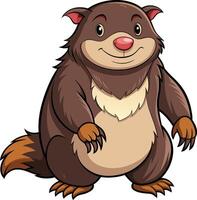 Mole in the Garden Available on EPS File vector