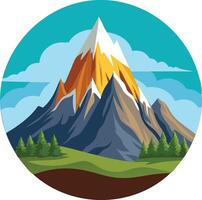 Snow-Capped Mountain Available on EPS File vector