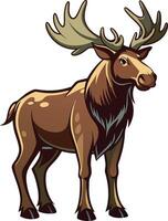 Moose in Majestic Forest Available on EPS File vector