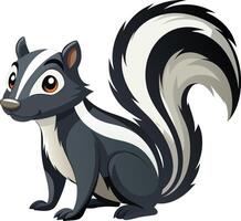 Quirky Skunk Available on EPS File vector