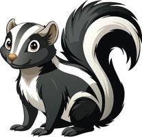 Bold Skunk Available on EPS File vector